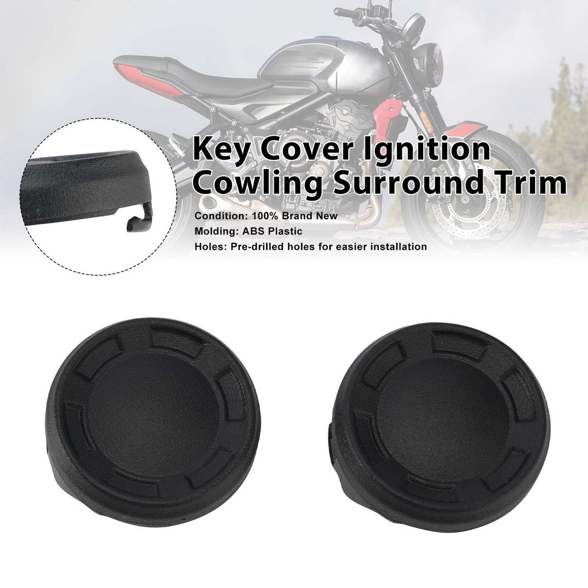 660 22-25 800 25-27 Trident Key Cover Ignition Cowling Surround Trim