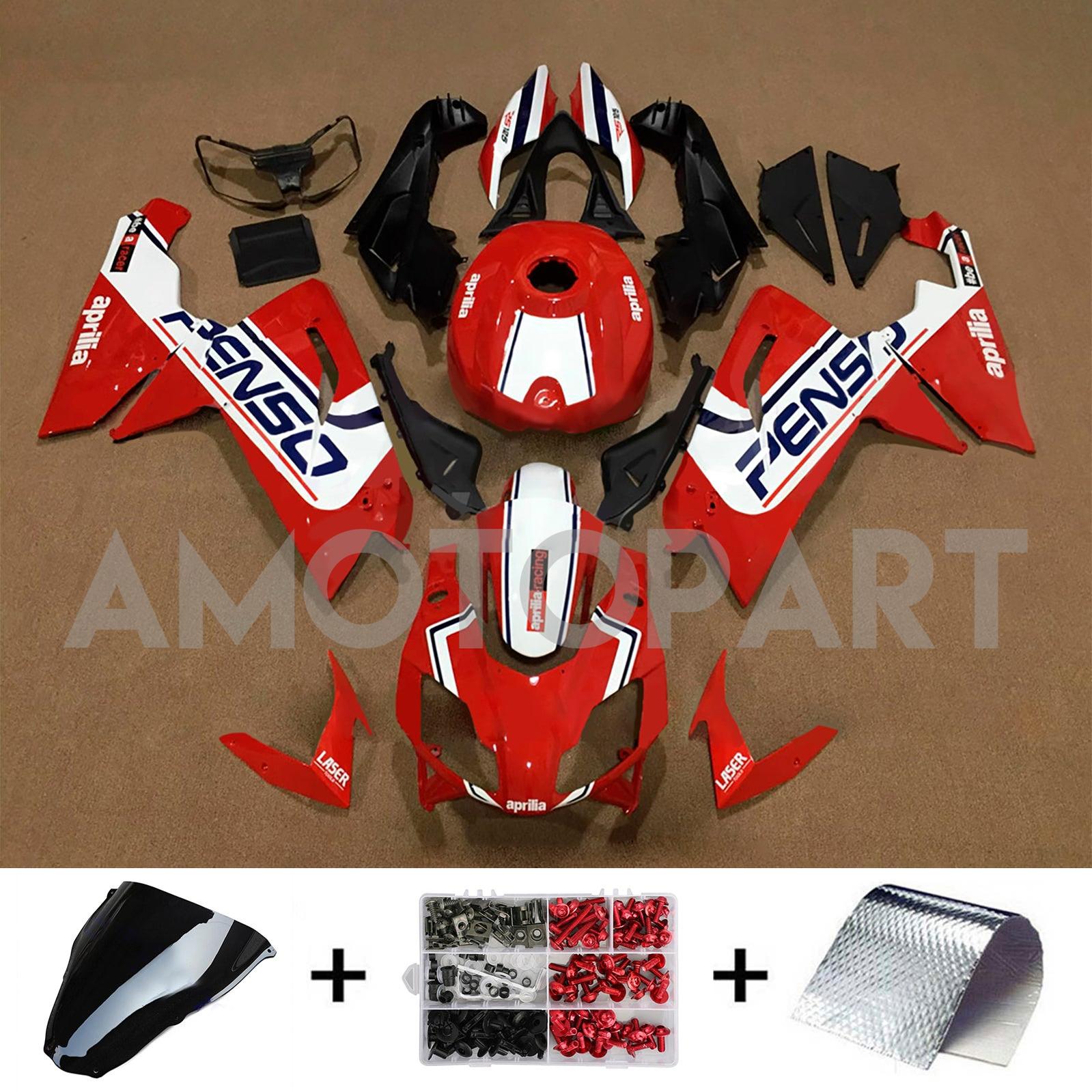 Amotopart 2006-2011 Aprilia RS125 Red White Fairing Kit