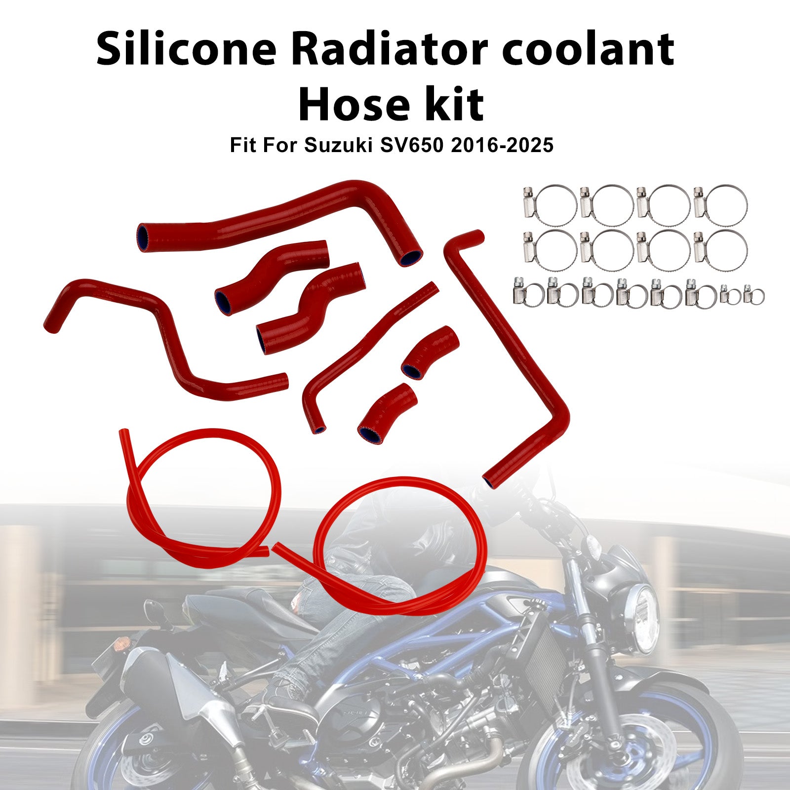 2016-2025 Suzuki SV 650 SV650 Silicone Radiator coolant Hose