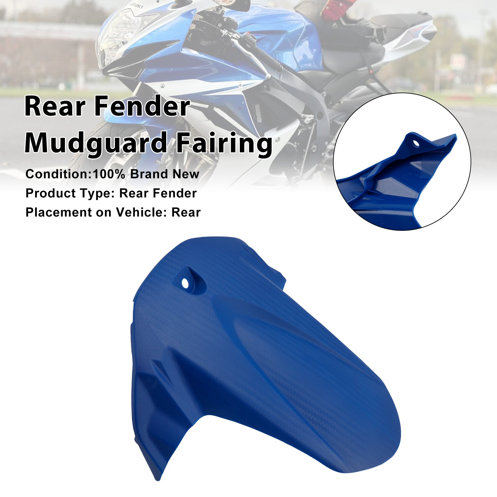 2011-2025 Suzuki GSXR600 GSXR750 Rear Fender Mudguard Fairing