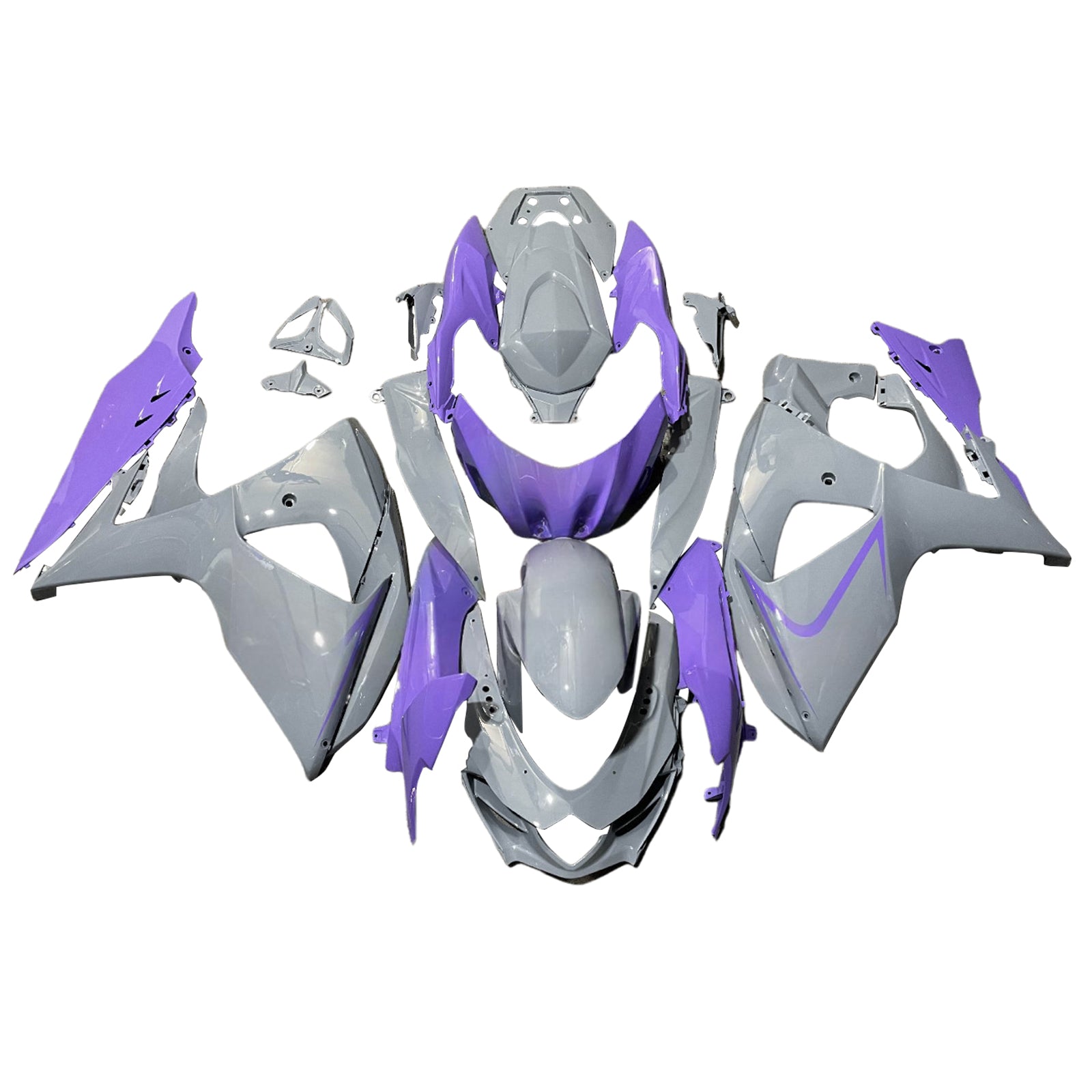 Amotopart 2009-2016 Suzuki GSXR1000 Grey Purple Fairring Kit