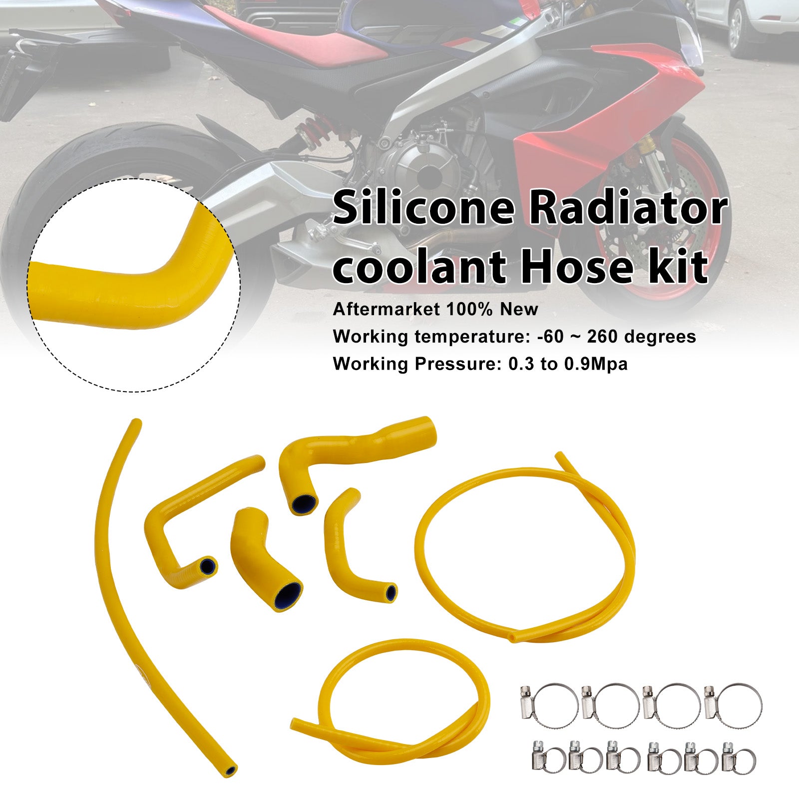 2021-2025 Aprilia RS 660 RS660 Silicone Radiator coolant Hose