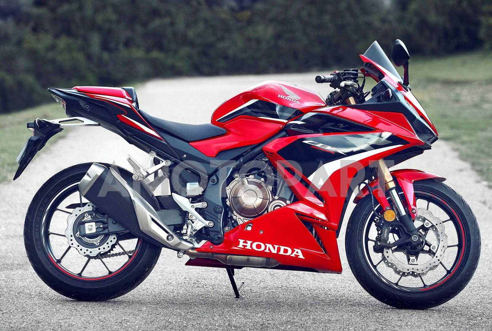 Amotopart 2019-2021 CBR500R ホンダ レッド&ブラック フェアリングキット