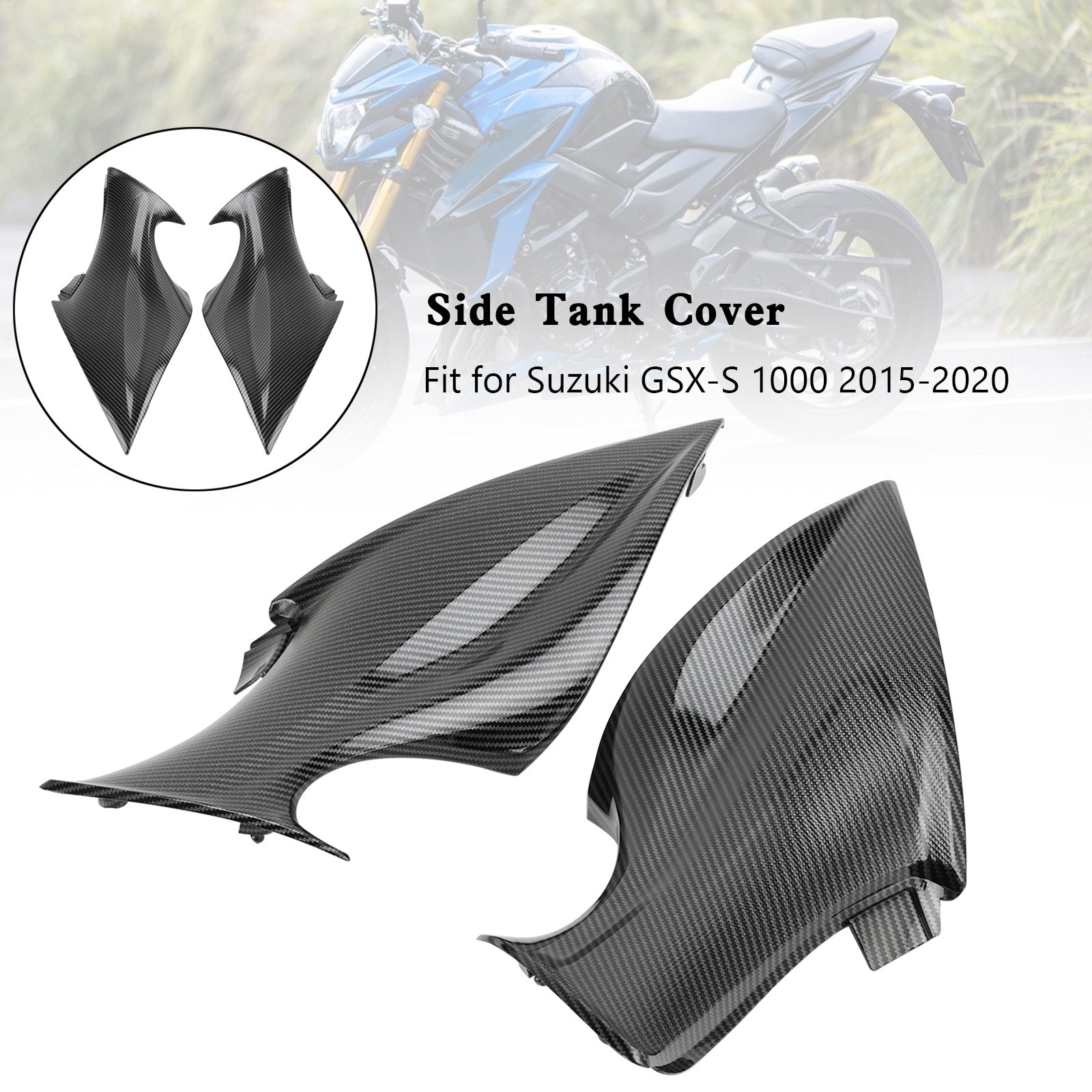 2015-2020 Suzuki GSX-S 1000 Carbon Front Side Tank Cover Fairing Panel