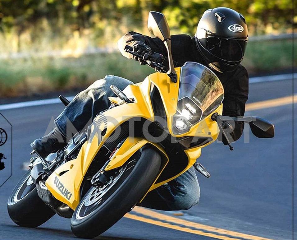 Amotopart 2024-2025 Kit de carénage jaune Suzuki GSX-8R