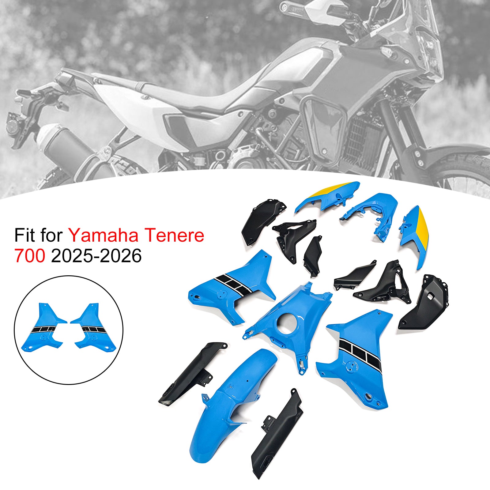 Amotopart 2025-2026 Yamaha Tenere 700 T700S Fairing Kit Collection