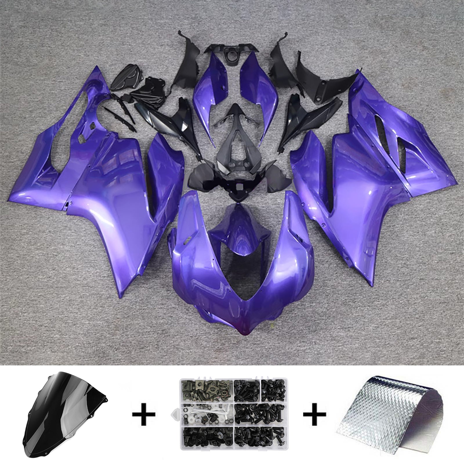 Amotopart 2015-2020 Ducati 959 Glossy Purple Fairing Kit