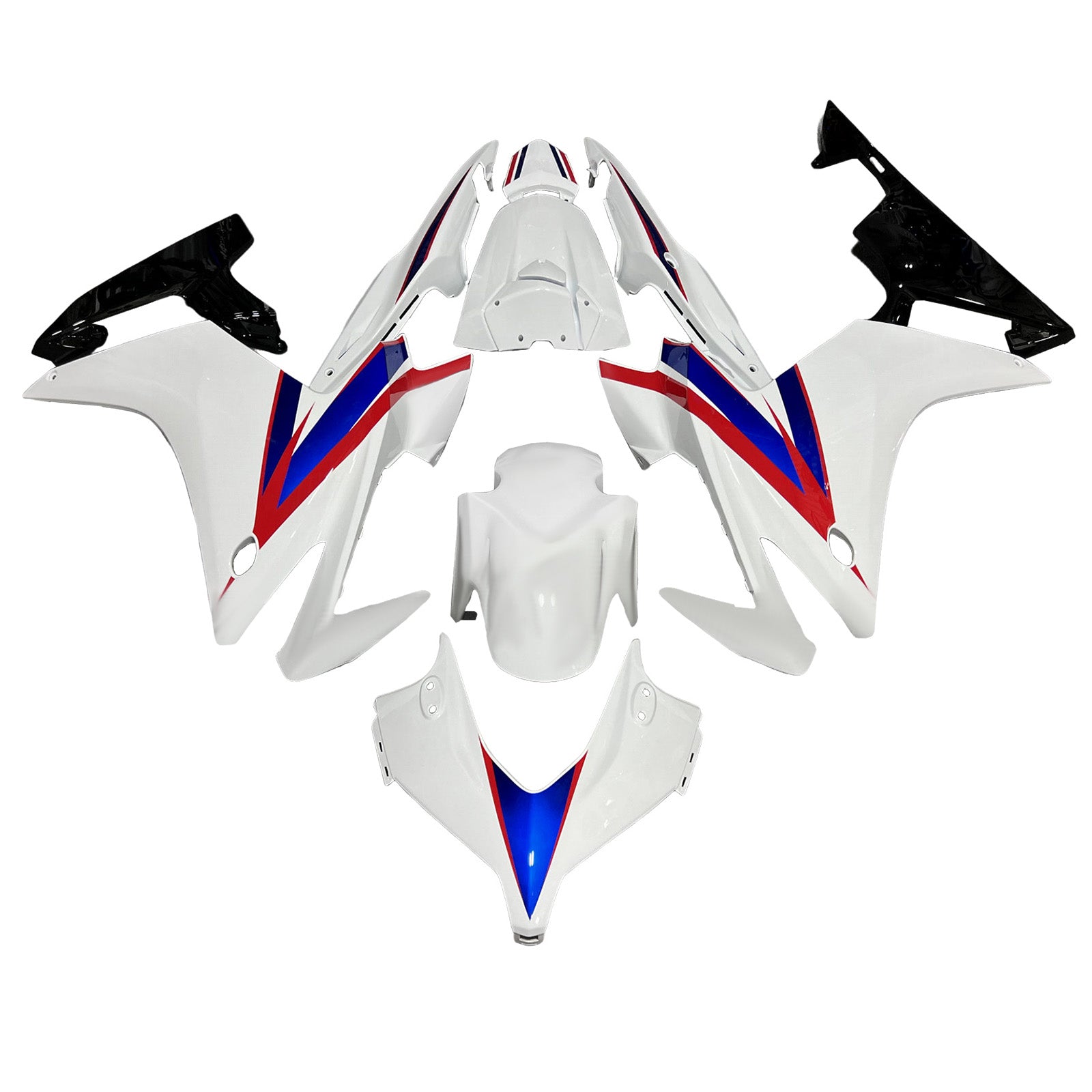 Amotopart 2013-2015 Honda CBR500R White Red Line Abzugskit