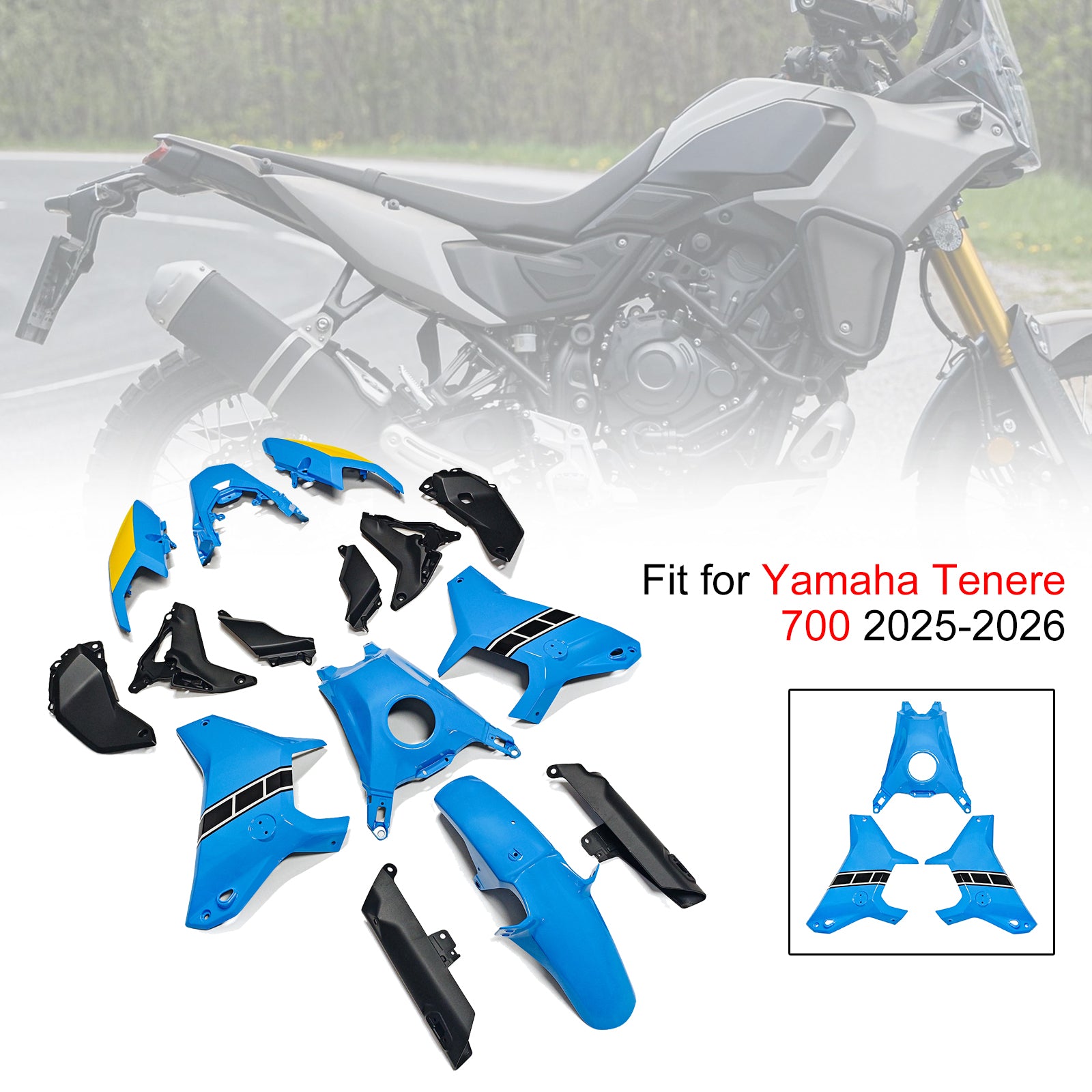 Amotopart 2025-2026 Yamaha Tenere 700 T700S Fairing Kit Collection