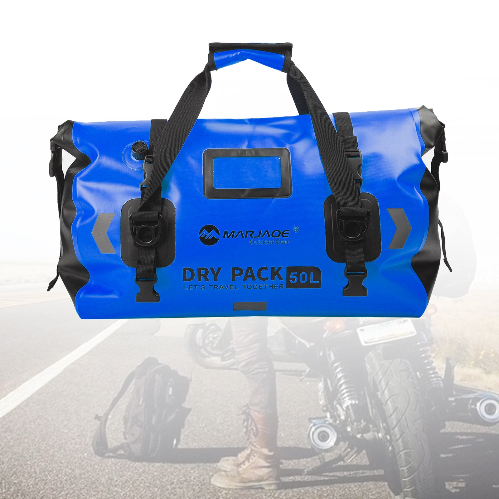 Scooter Motorcycle Side Tail Bag Saddlebag Color Matching Luggage 50L