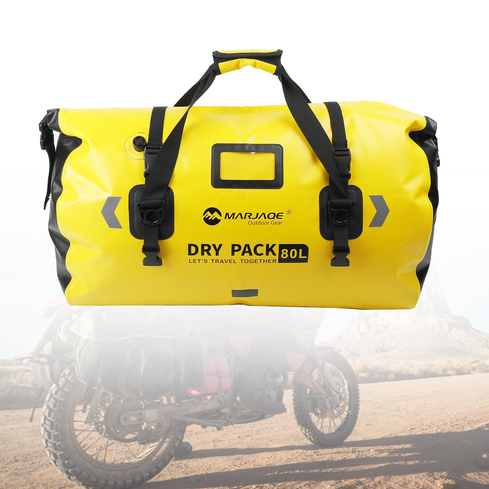 Motorcycle Universal Saddlebag Side Storage Tail Bag Pu Luggage 80L