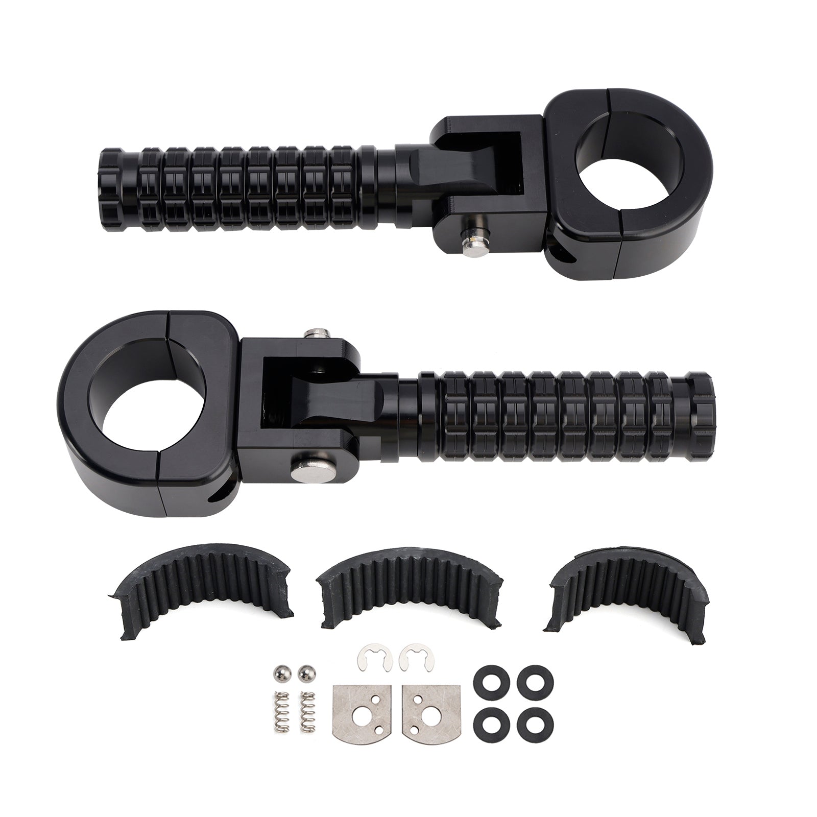 Apoios para os pés dianteiros universais, apoios para os pés adequados para motocicletas com 1.25" barras