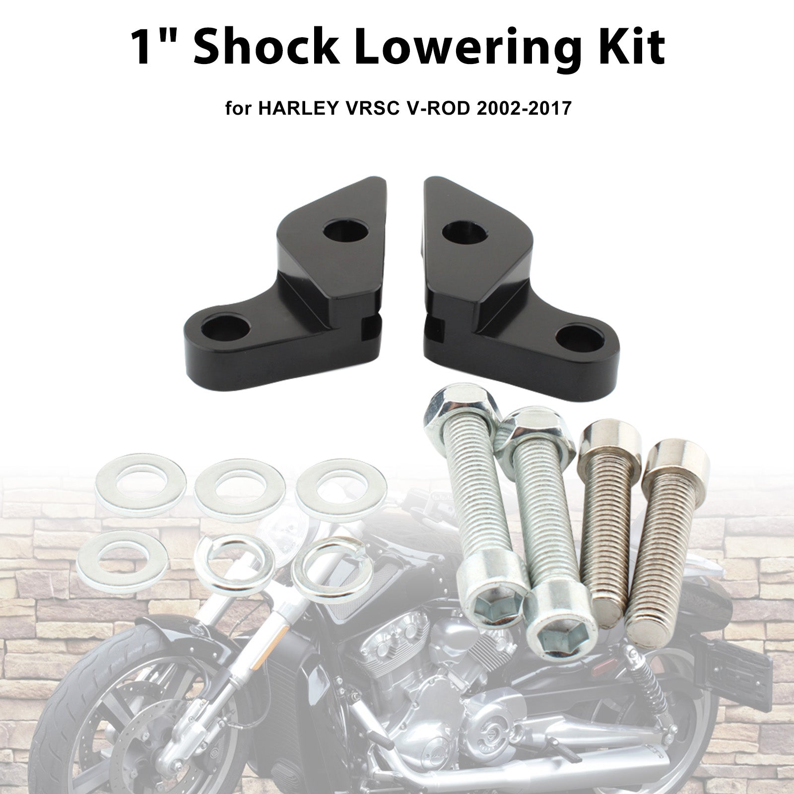 2007-2017 V-Rod VRSC 02-17 Night Rod Special 1" Shock Lowering Kit Fit