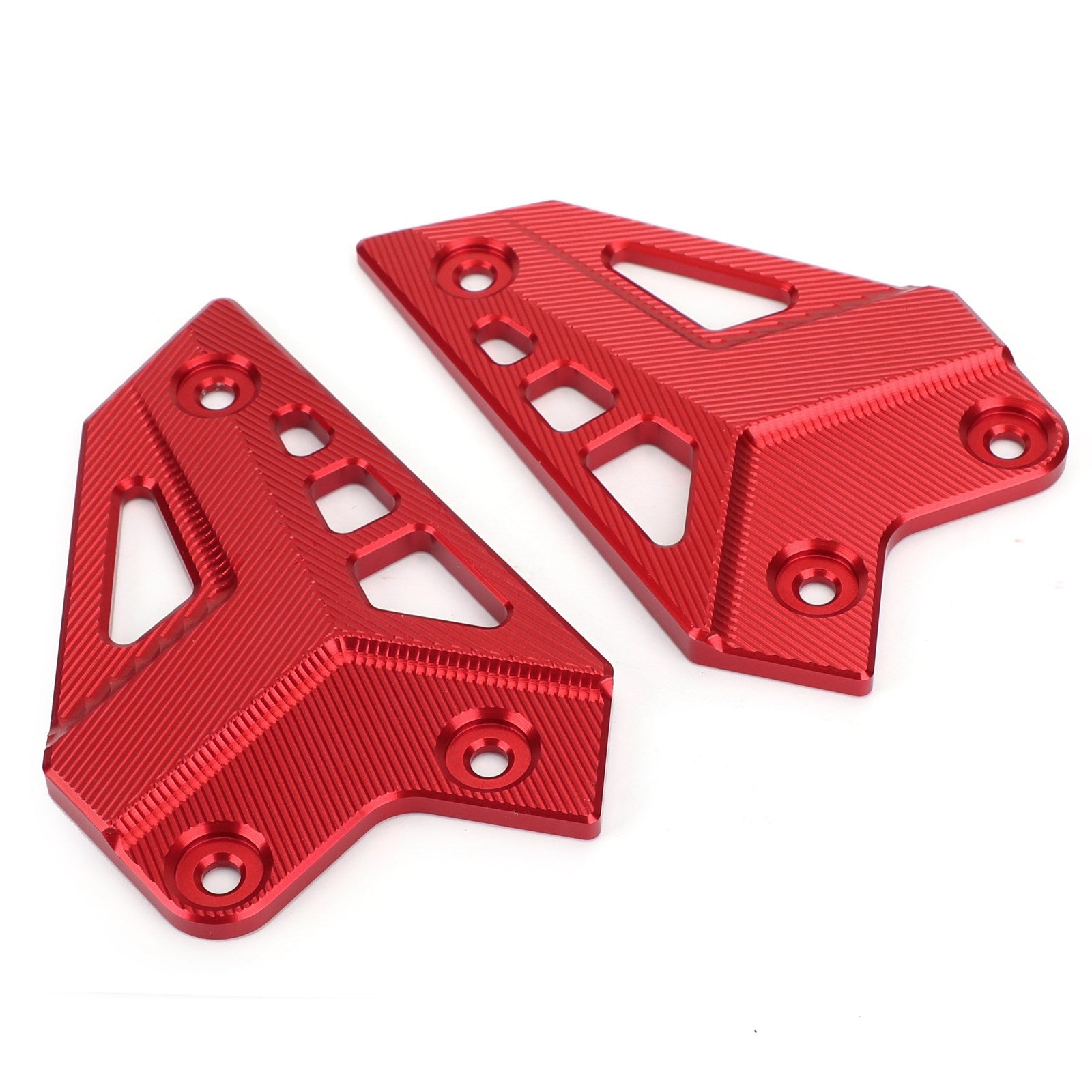 17-21 Kawasaki Z900 Footpeg Footrost Heel Plates Guard Protector Set Red