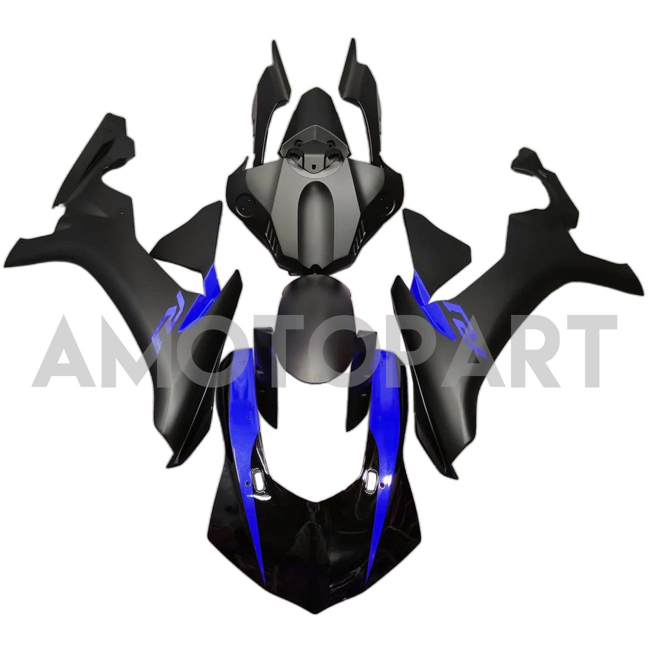 Amotopart 2020-2025 Yamaha YZF R1 Blue Matte Black Fairing Kit