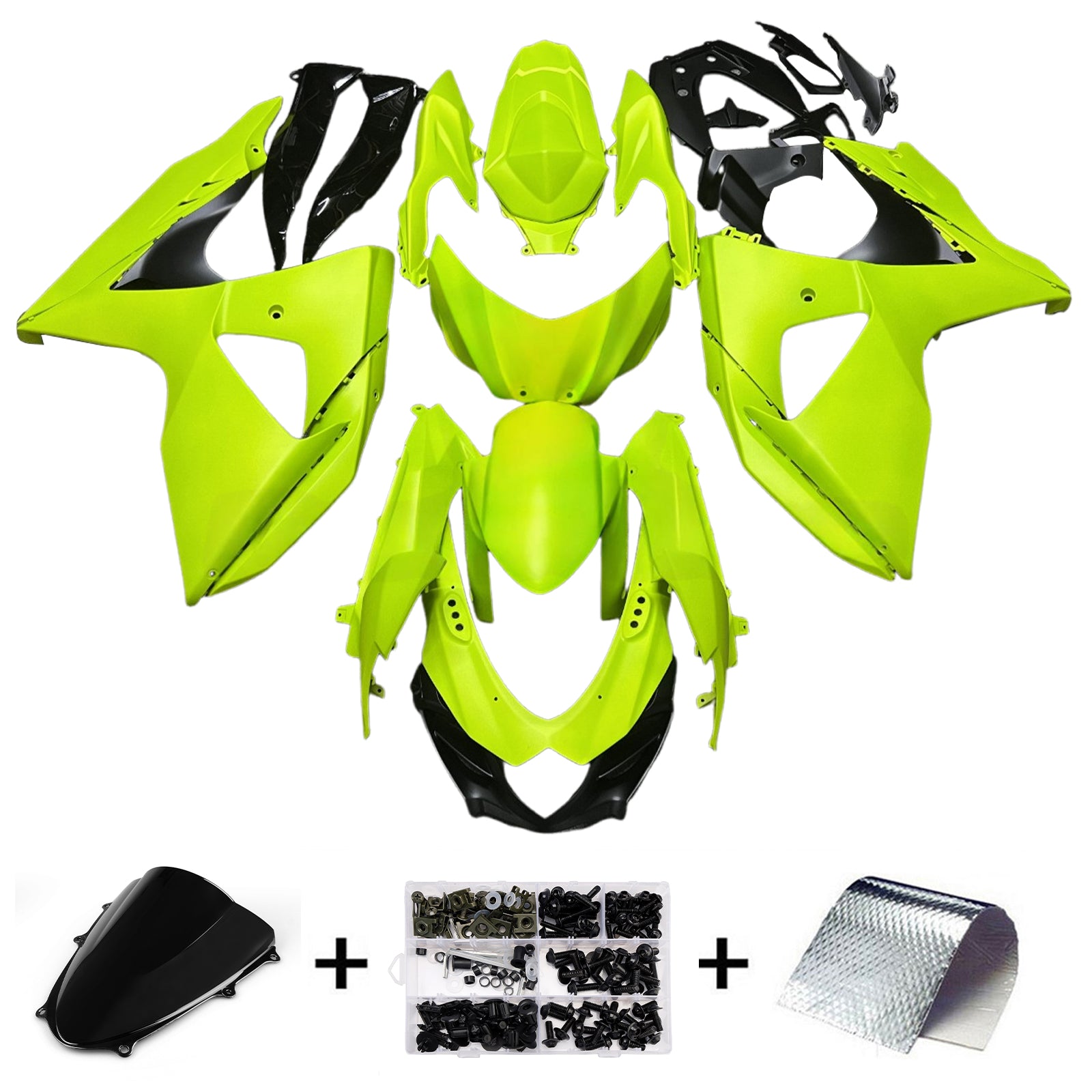 Amotopart 2009-2016 Suzuki GSXR1000 Green Fairing Kit