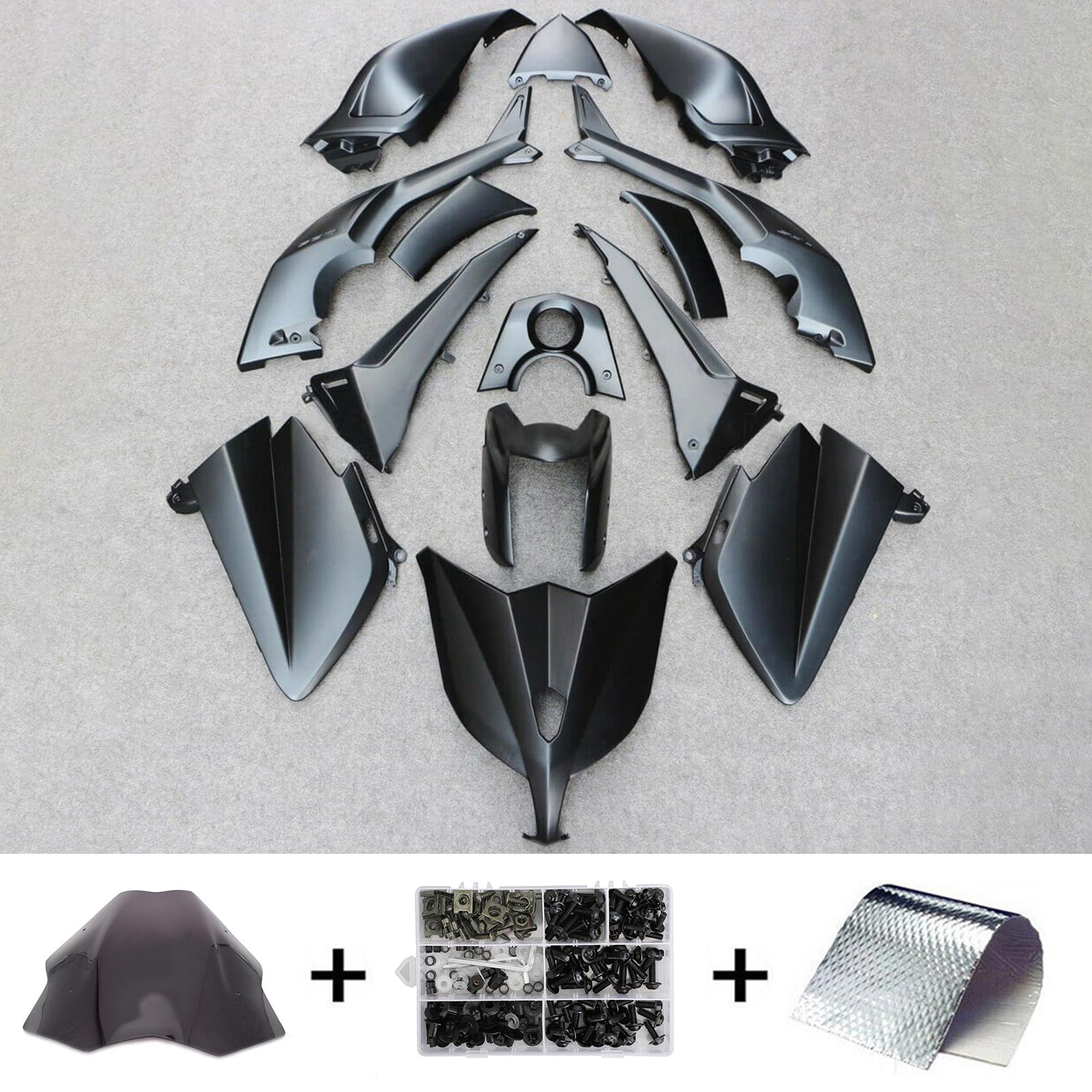 Amotopart 2012-2014 Yamaha T-MAX TMAX530 Kit de carenagem preta fosca
