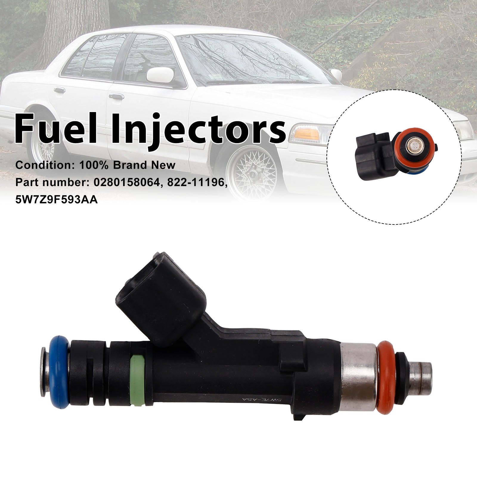 Mercury Grand Marquis Ford 5W7Injetores de combustível Z9F593AA 0280158064