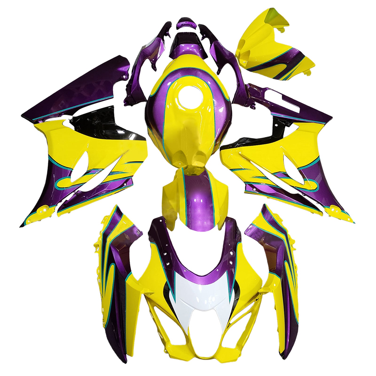 Amotopart 2017-2025 Suzuki GSXR1000 Gelbverkleidungskit