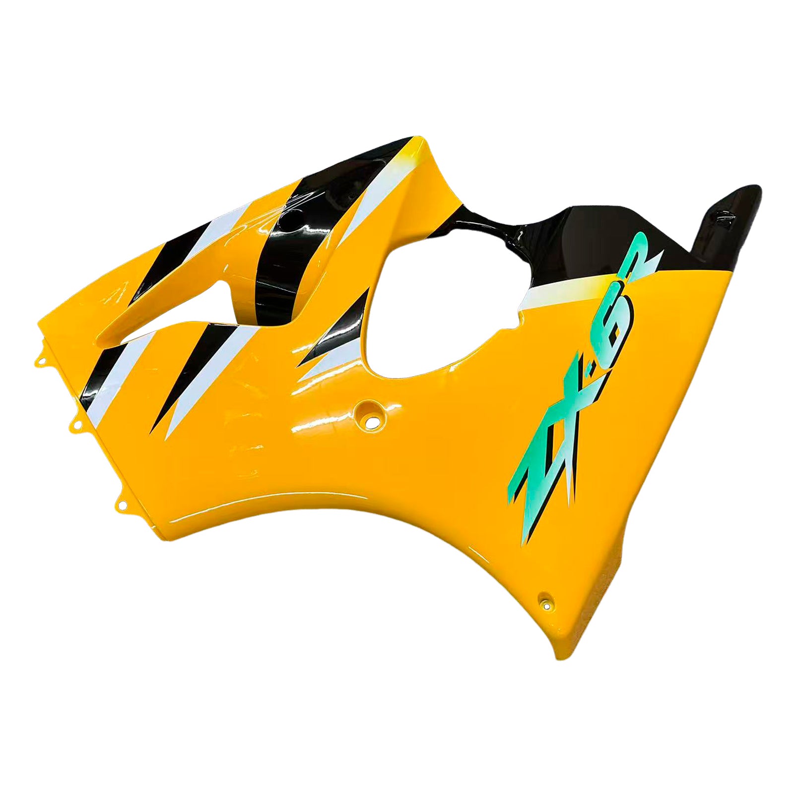 Amotopart 2000-2002 Kawasaki ZX6R 636 2005-2008 Kawasaki ZZR600 Yellow Black Fairing Kit