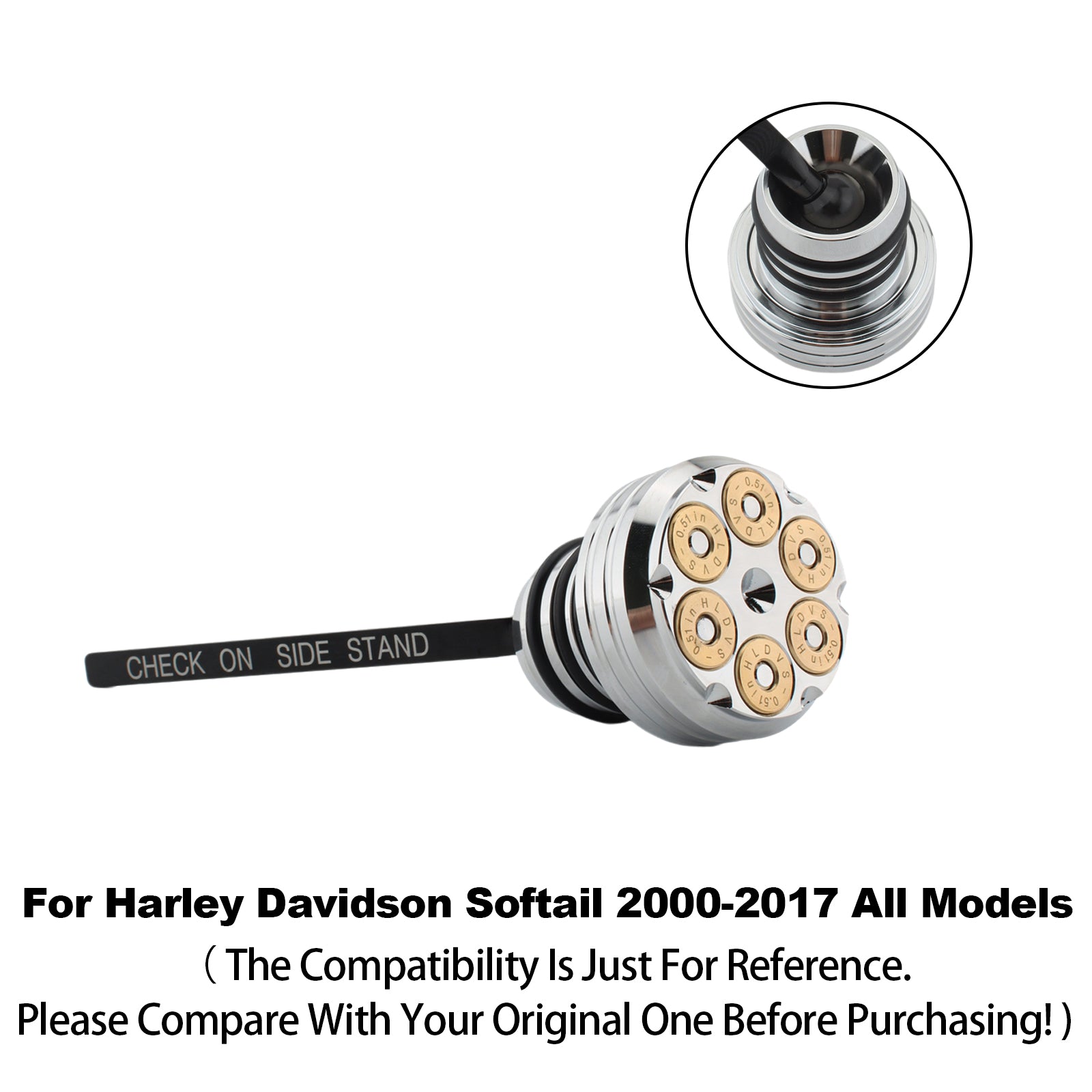 2000-2017 Softail All Models Oil Dipstick Tank Cap Plug