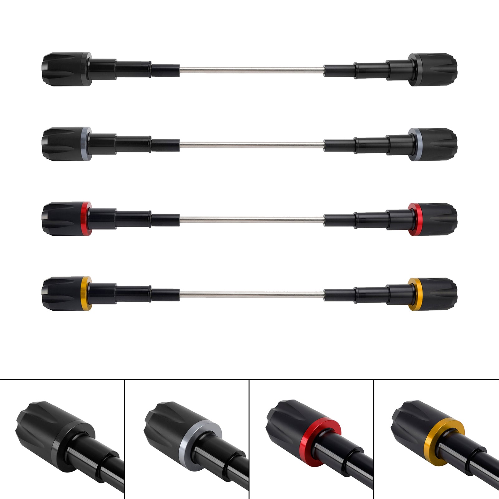 Du Cafe Racer Scrambler 800 Aluminum Frame Crash Slider Protection Gold Black