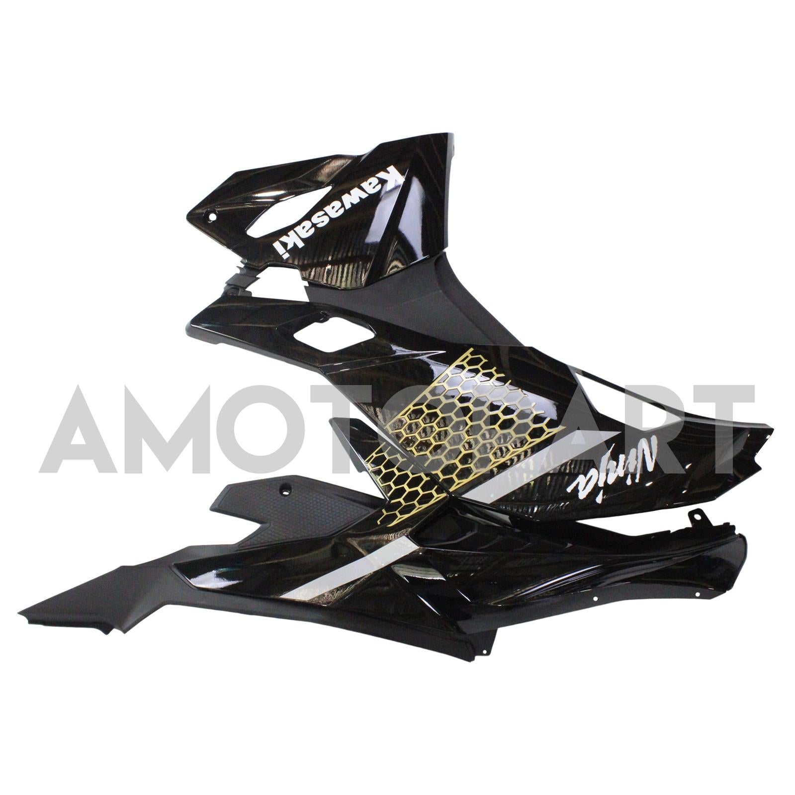 Amotopart 2019-2025 Kawasaki Ninja ZX25R ZX4R ZX4RR Black Fairing Kit