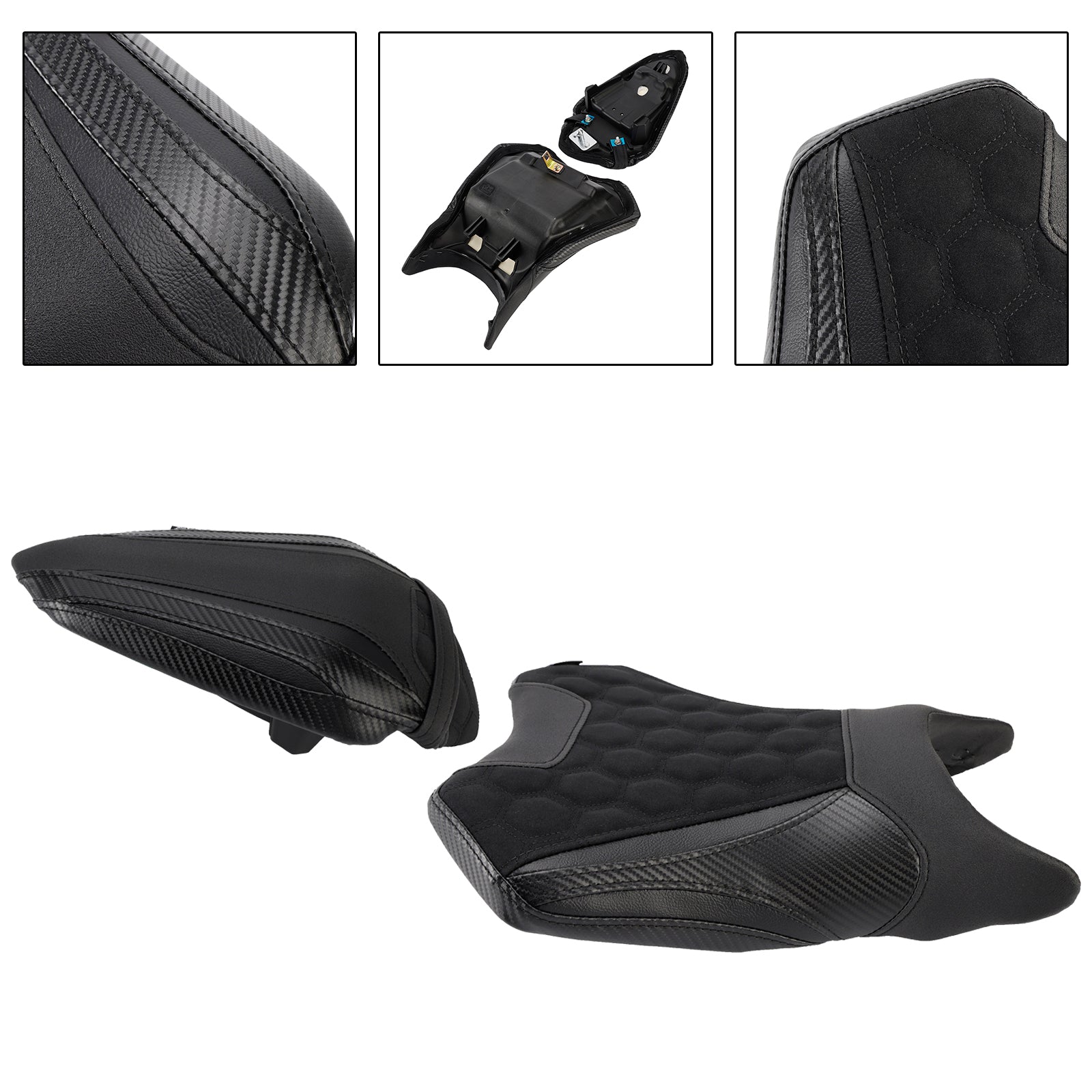 24-25 Kawasaki Ninja 500 Z500 Front&REar Raider Beifahrer-Kissen-Set Grün