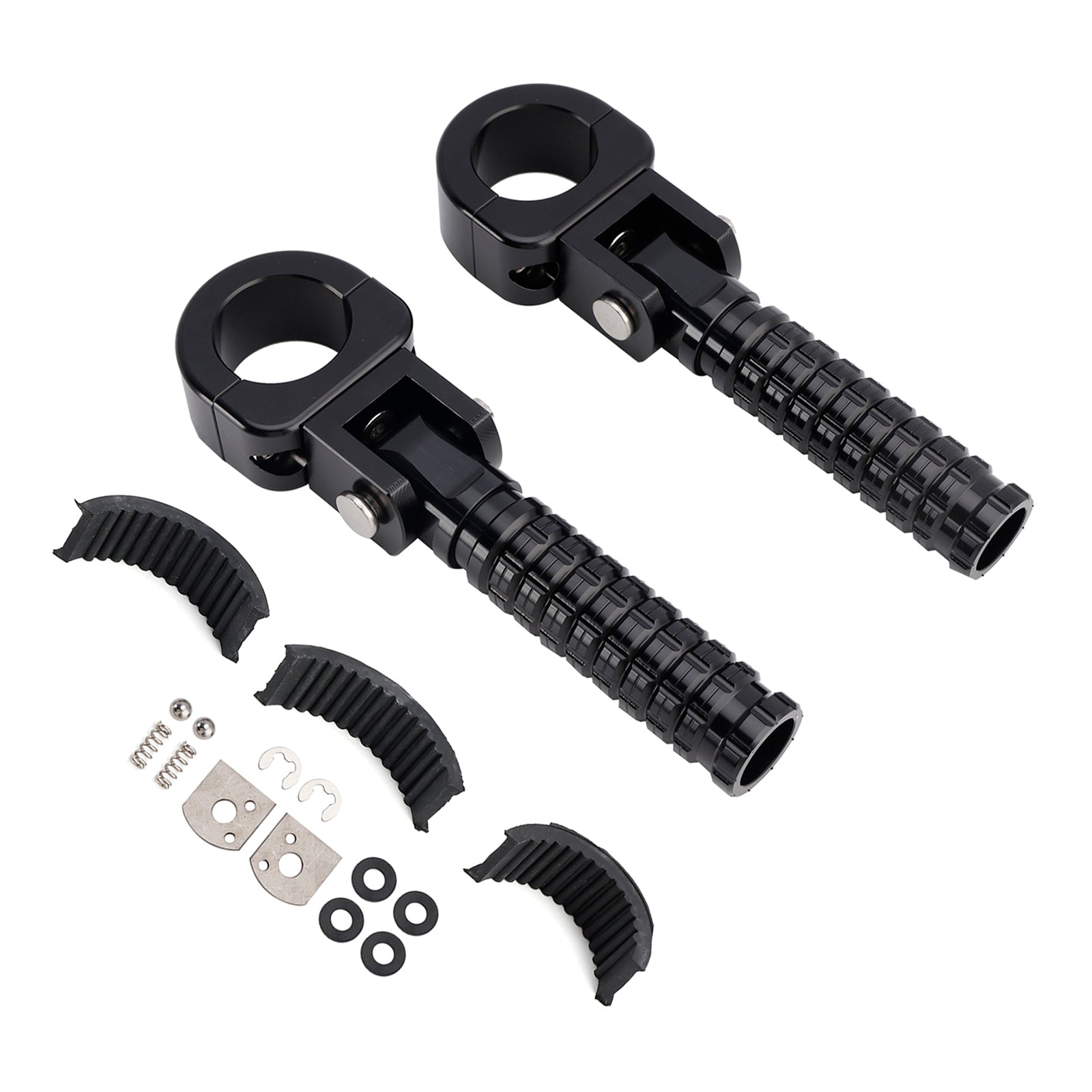 Apoios para os pés dianteiros universais, apoios para os pés adequados para motocicletas com 1.25" barras