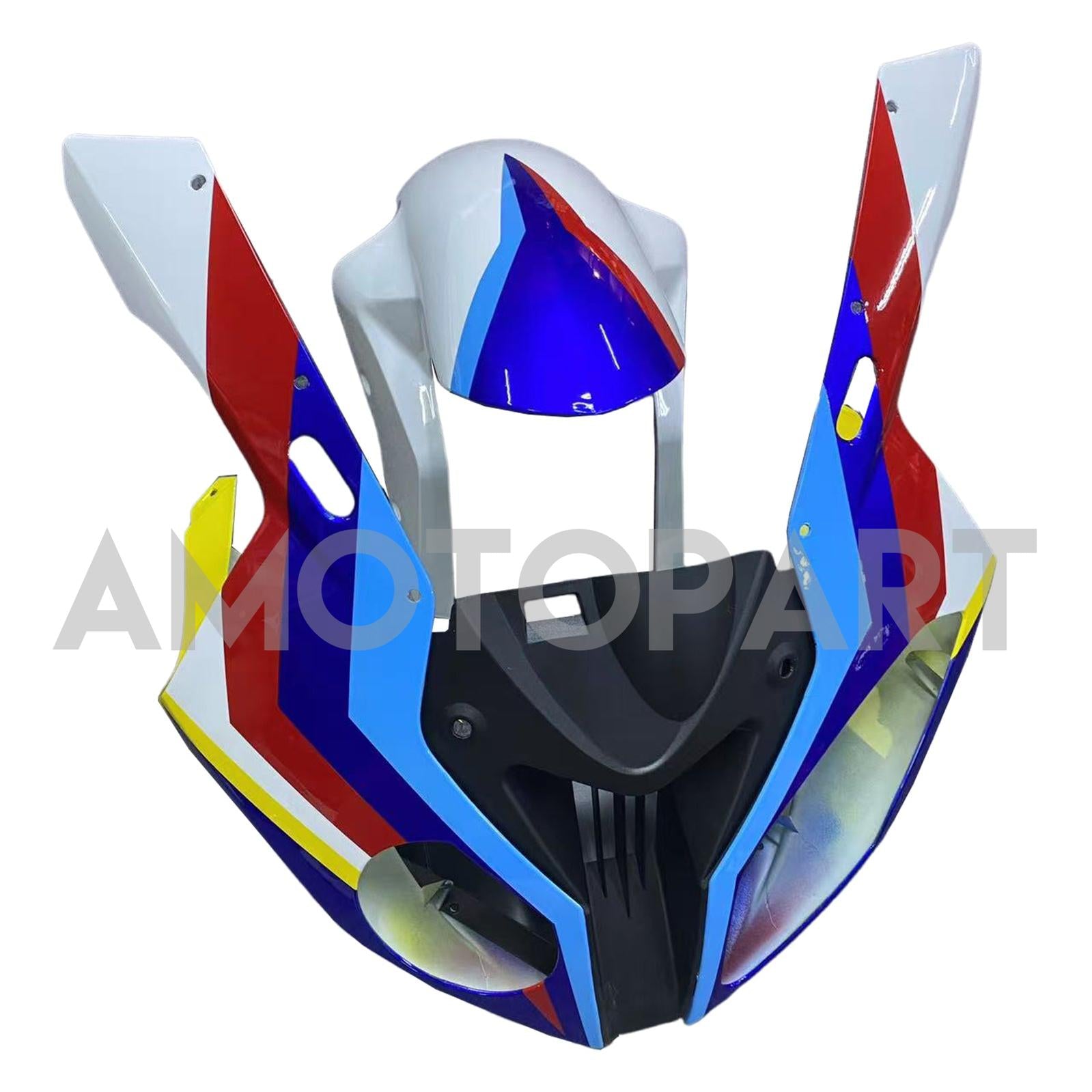 Amotopart 2009-2014 BMW S1000RR Kit de carénage jaune blanc bleu