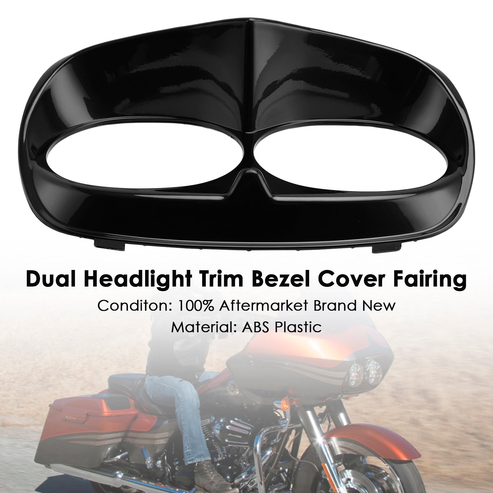 1998-2013 Road Glide Dual Headlight Trim Bezel Cover Fairing