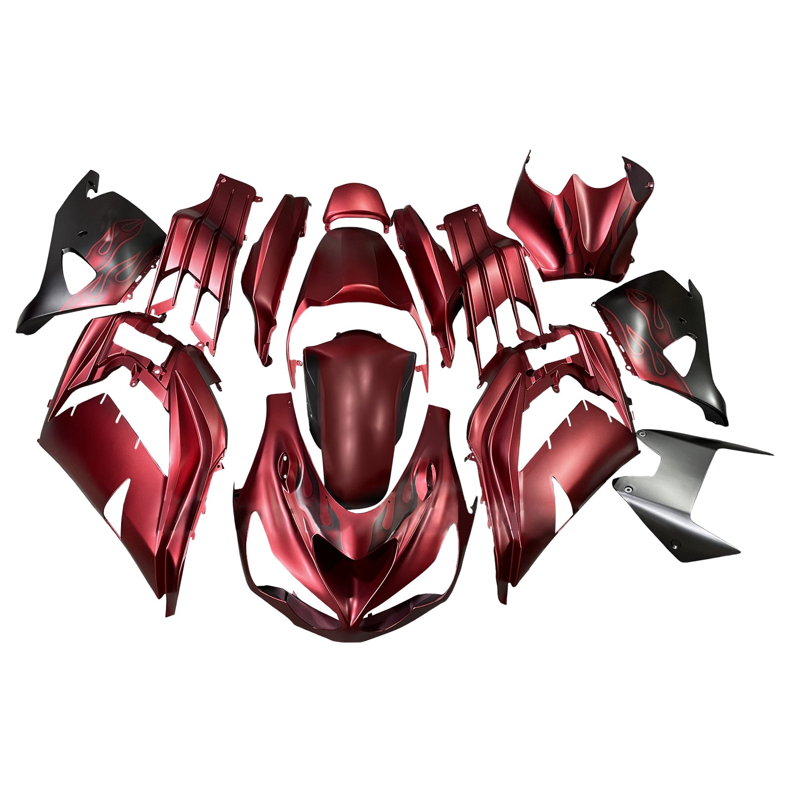 Amotopart 2012-2025 Kawasaki ZX14R ZZR1400 Red Fairing Kit