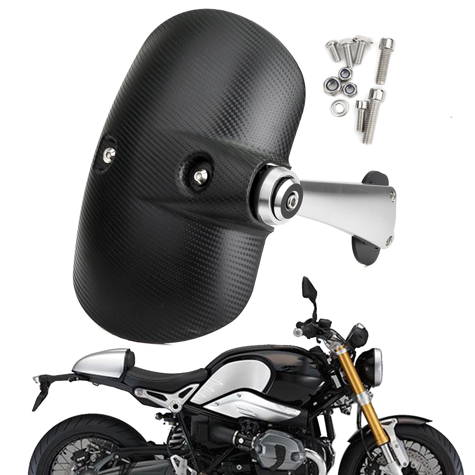 2014-2019 BMW R NINE T Silver 1x Motorcycle Rear Mudguard Tire Hugger Fender