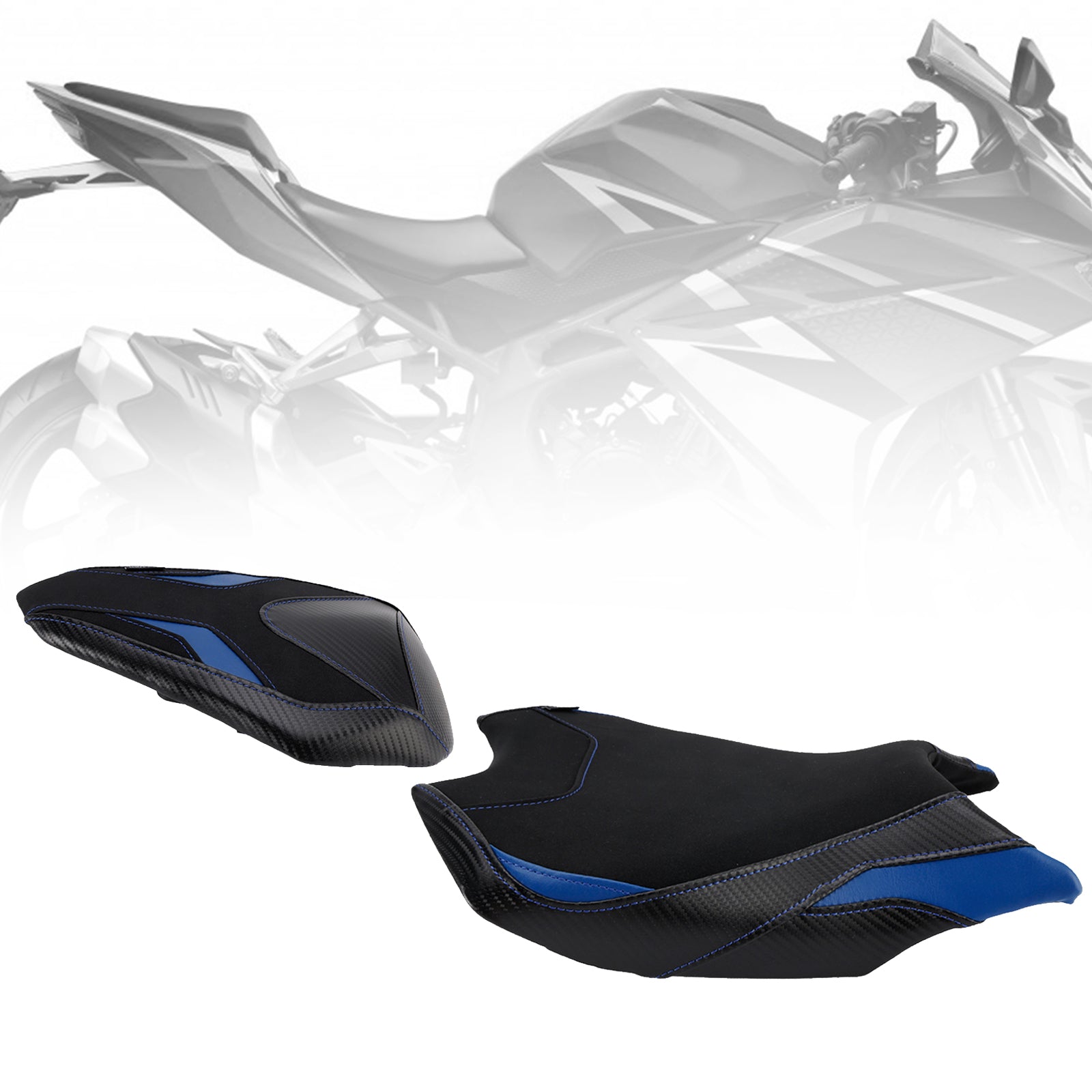 2017-2024 Honda Cbr250Rr Lower Front W/ Rear Seat Driver Pillion Blue
