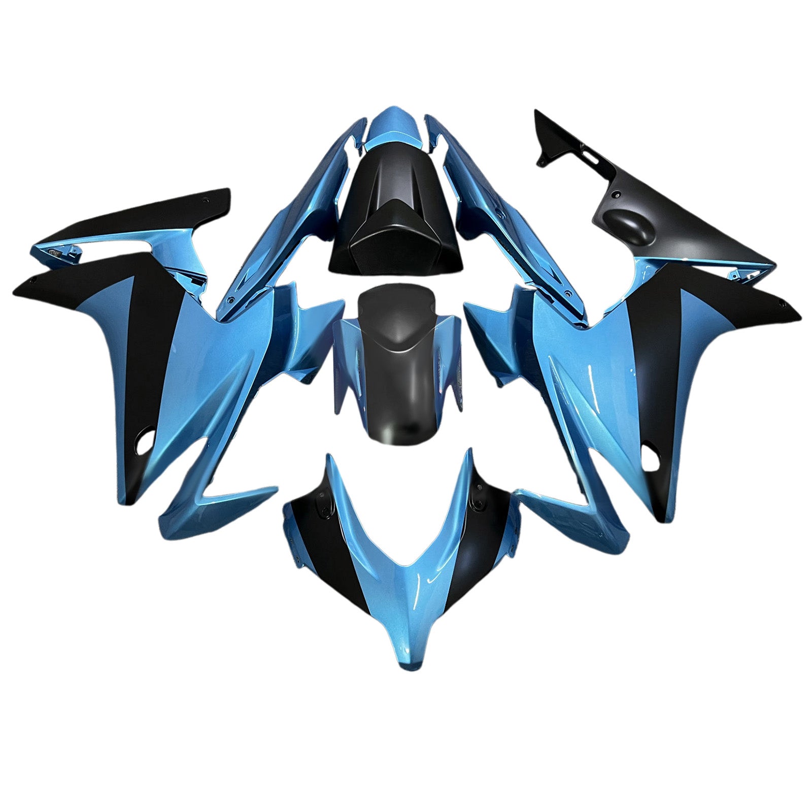 Amotopart 2013-2015 Honda CBR500R Light Blue Black Fairing Kit