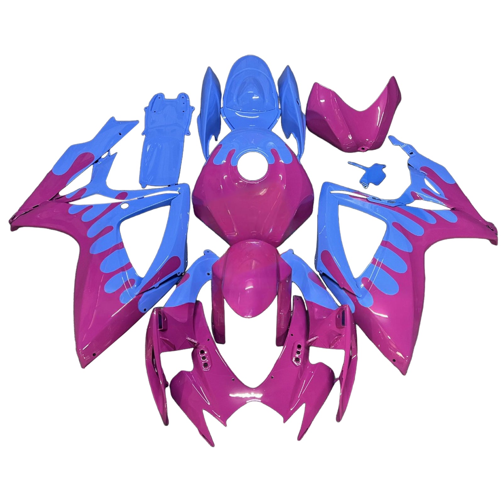 Amotopart 2006-2007 Suzuki GSXR 600/750 Orange Black Fairing Kit