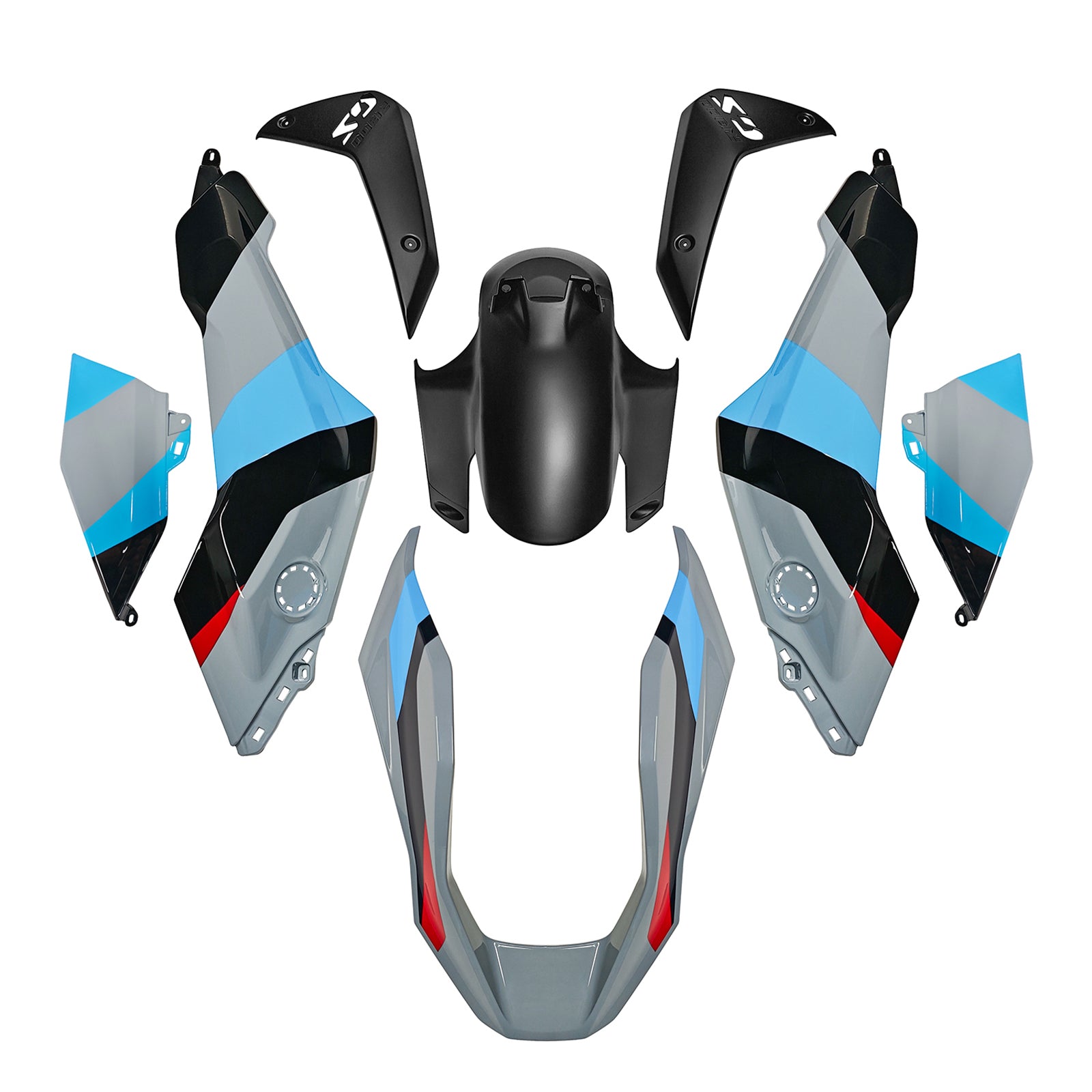 Amotopart 2024-2025 BMW R1300GS Grey Light Blue Fairing Kit