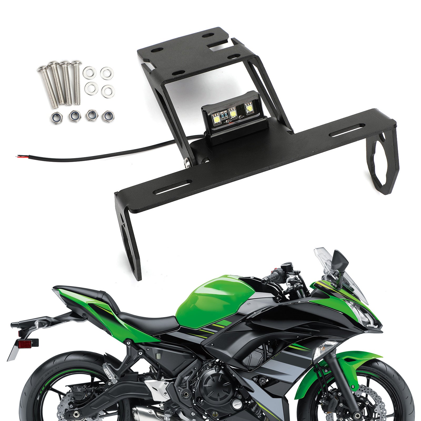2017-2020 Kawasaki Z650 Ninja 650 nummerpladeholder