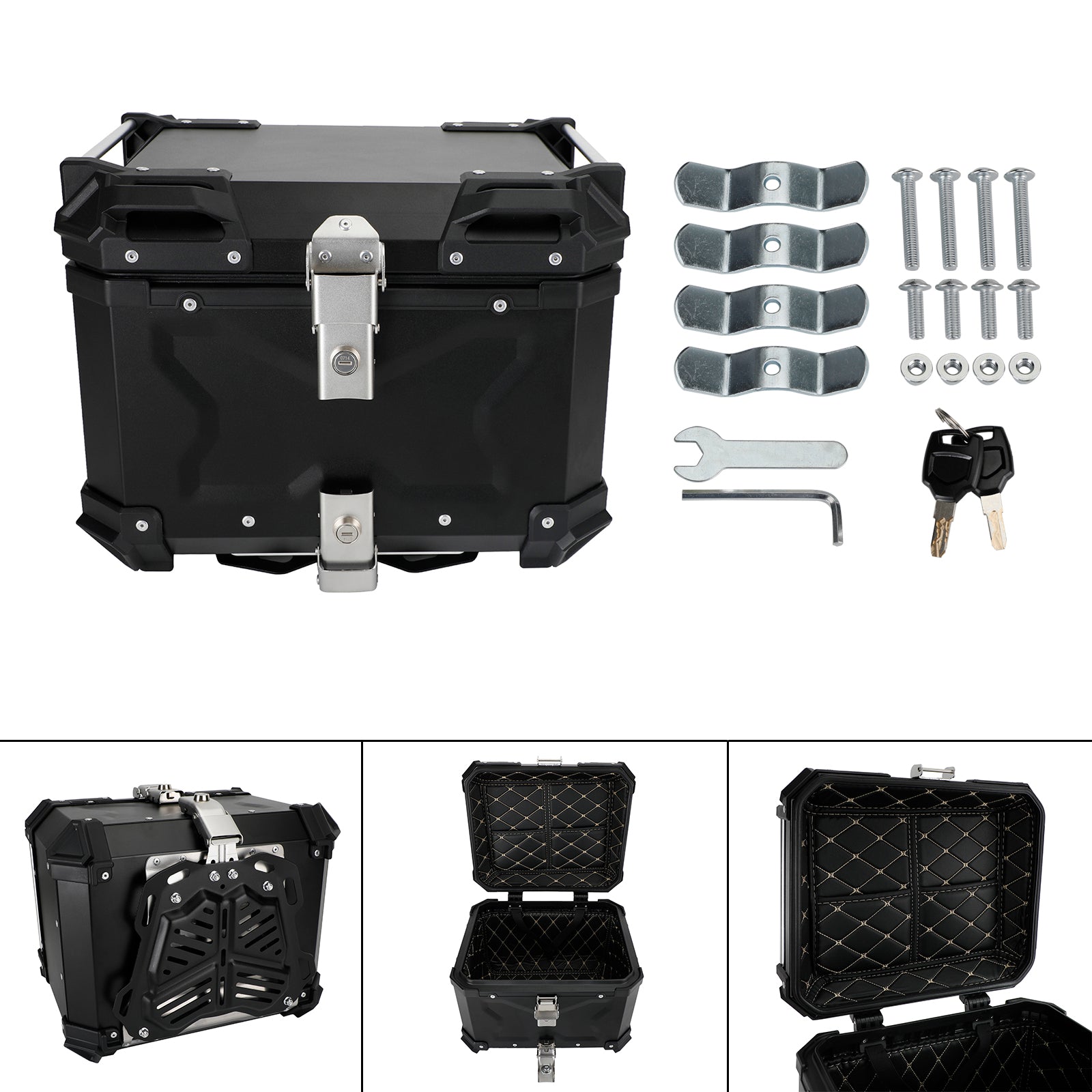 BMW R1200GS R1250GS F750GS 65L PACK TRUNK TRUNK PLAX TOP BAGAGE Pudełko Universal