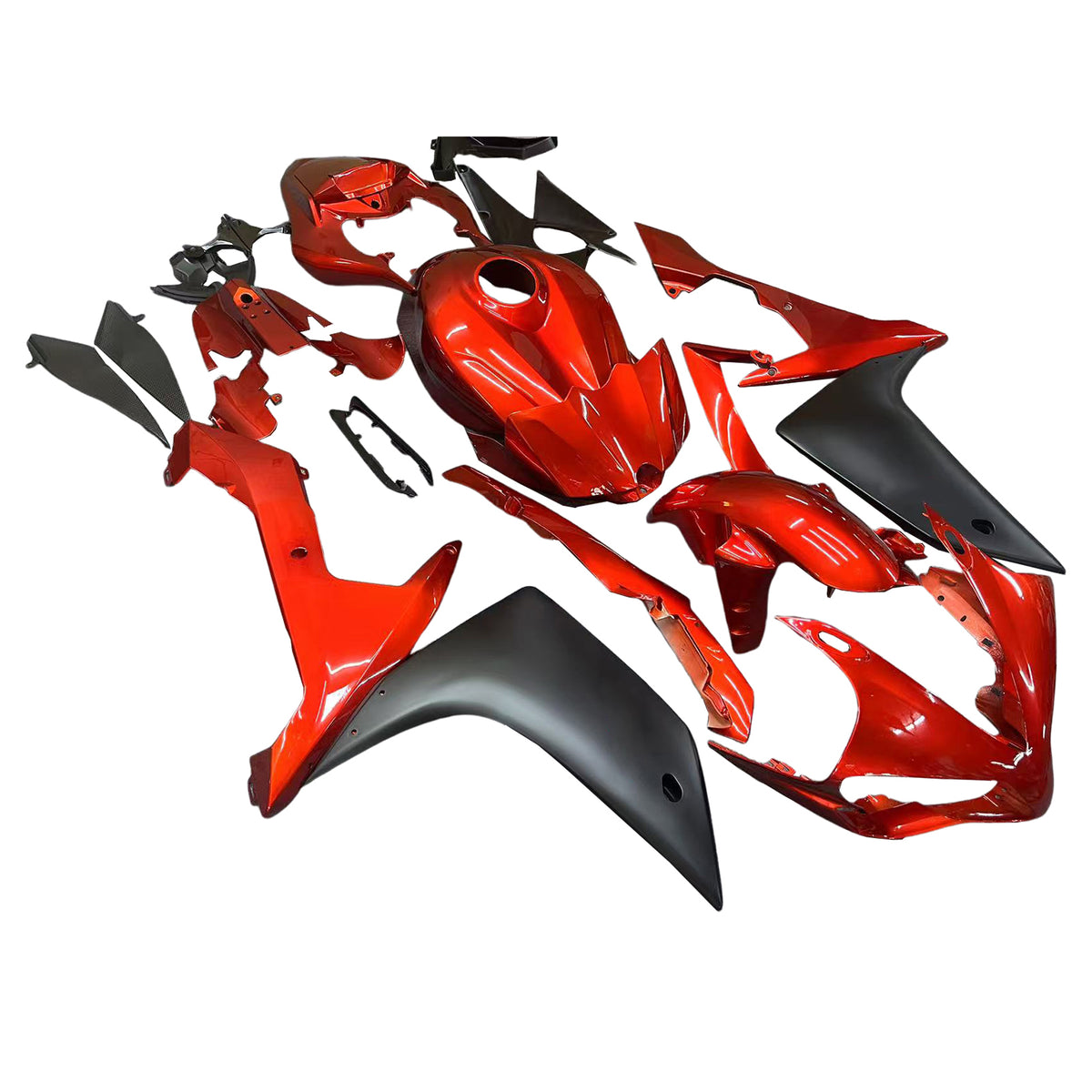 Amotopart 2007-2008 Yamaha YZF-R1 Red White Black Fairing Kit