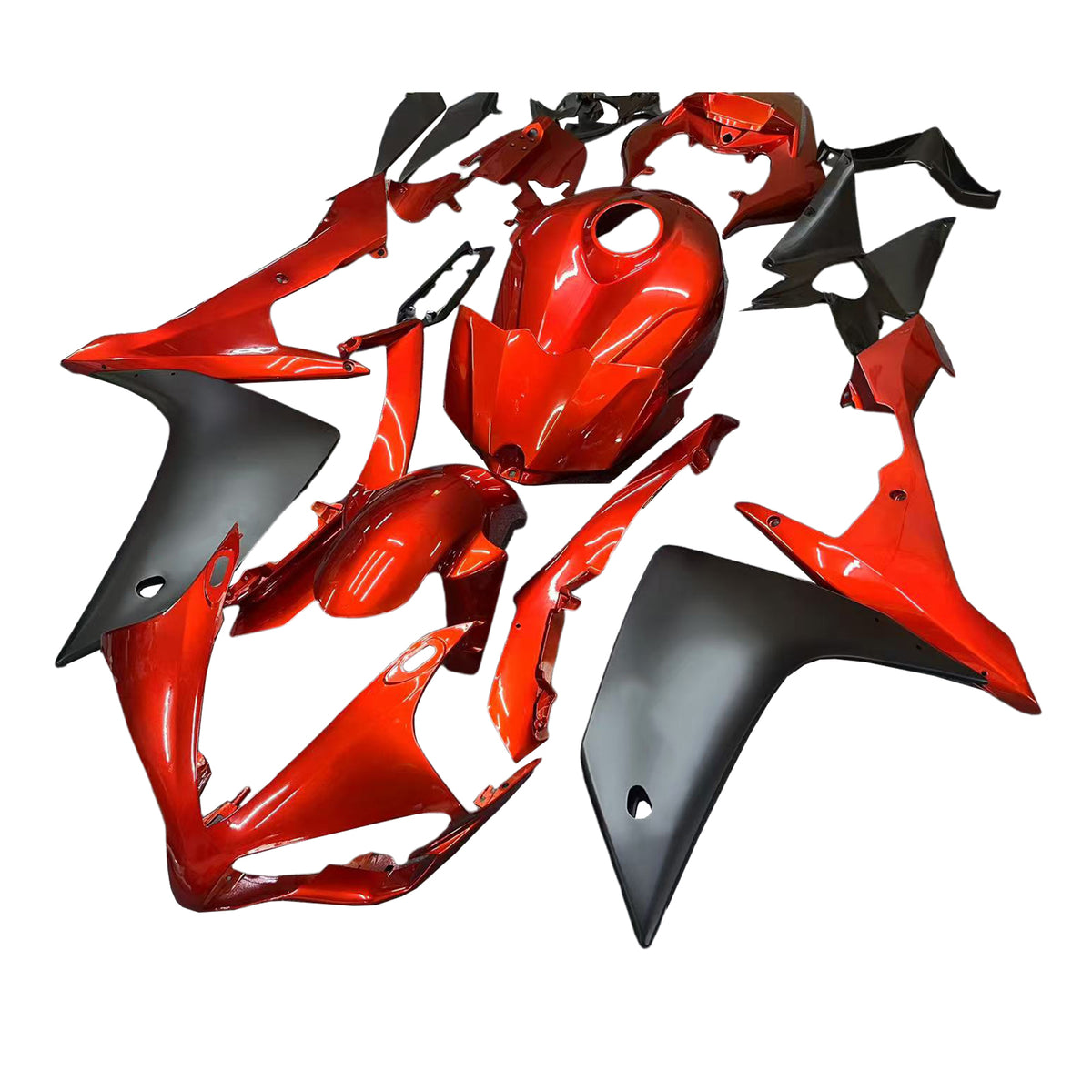 Amotopart 2007-2008 Yamaha YZF-R1 Red White Black Fairing Kit