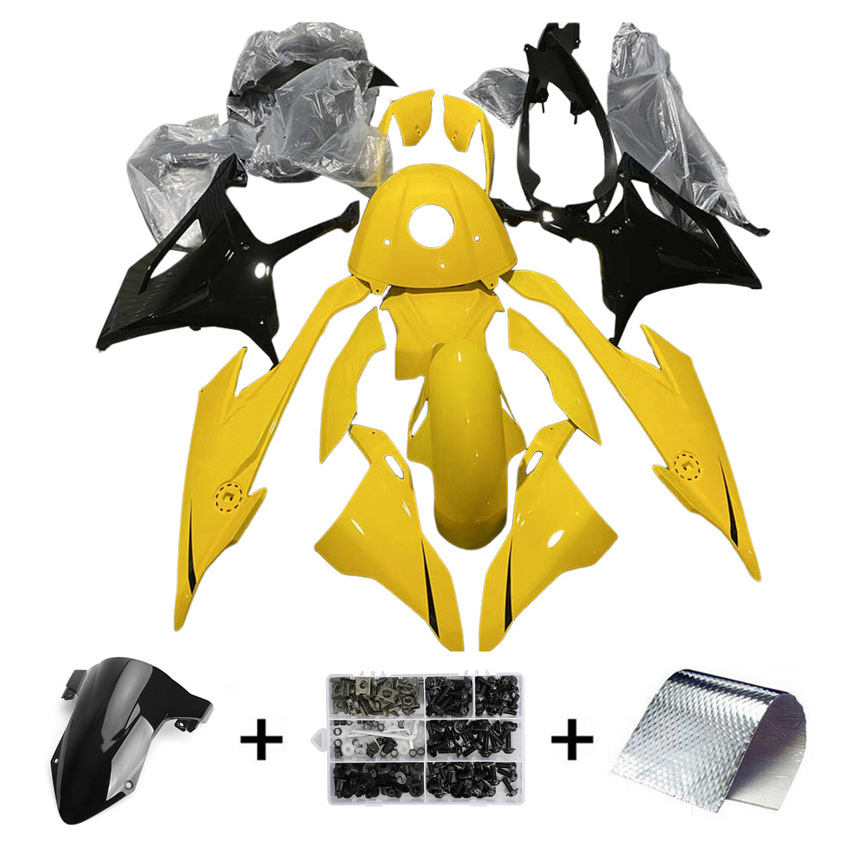 Amotopart 2023-2024 BMW S1000RR Yellow Fairing Kit