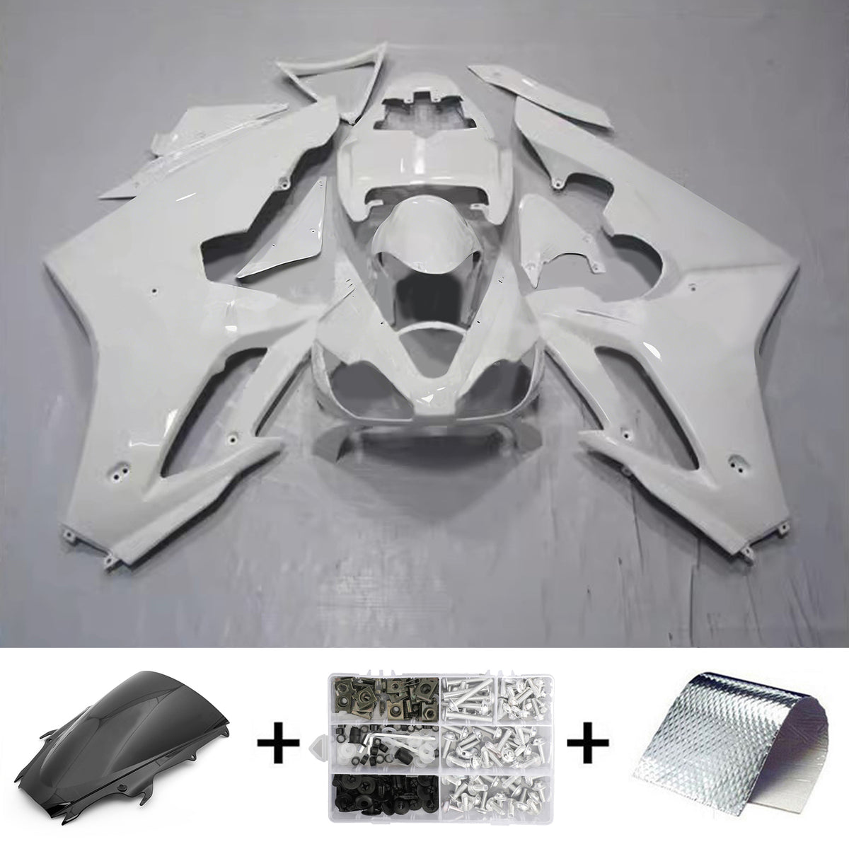 Amotopart 2009-2012 Triumph Daytona 675 Gray Black Fairing Kit