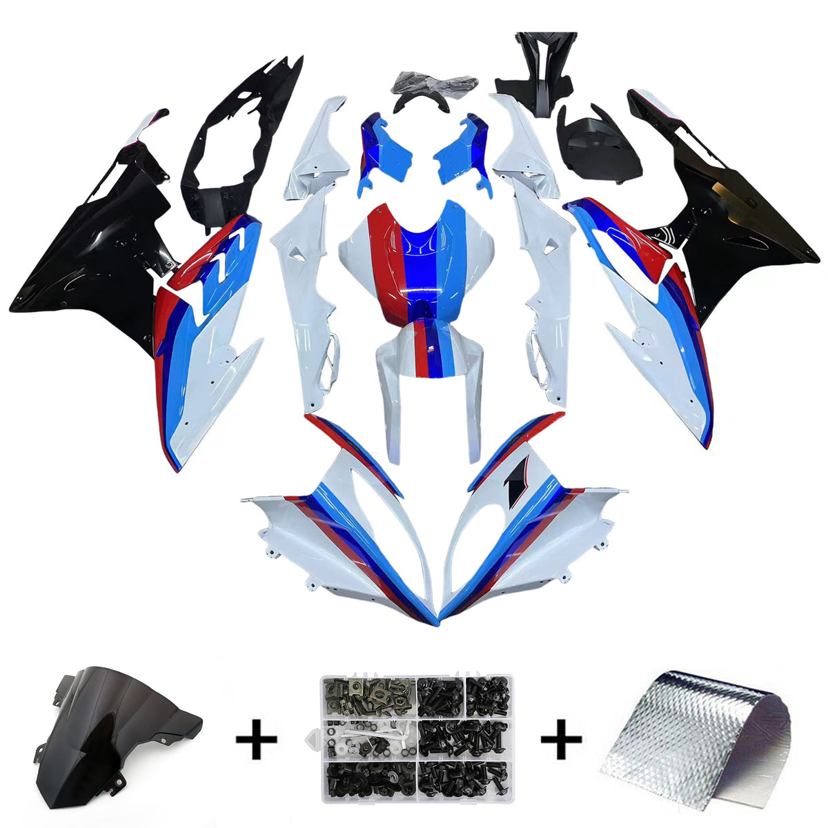 Amotopart 2015-2016 BMW S1000RR witblauwe kuipset