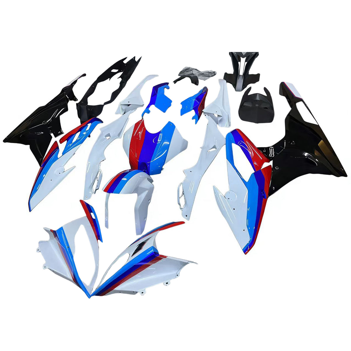 Amotopart 2015-2016 BMW S1000RR White Blue Fairing Kit