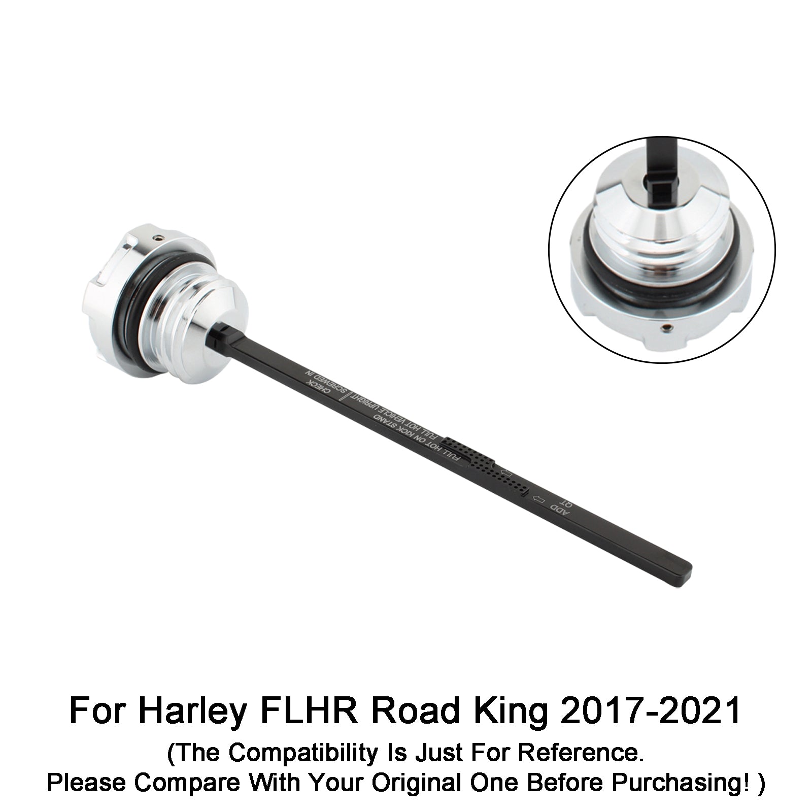 17-21 Road Electra Street Glide Road King Tapón de tapa de tanque de varilla medidora de aceite