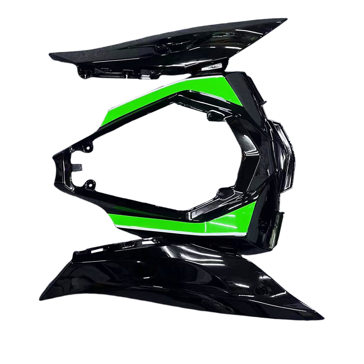 Zestaw owiewek Amotopart 2016-2020 Kawasaki ZX-10R biały zielony czarny