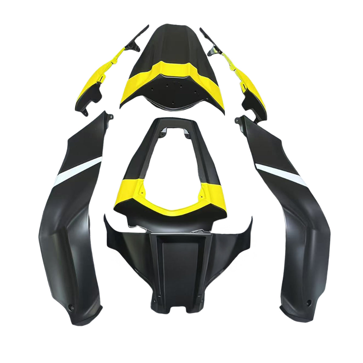 Amotopart 2011-2015 Kawasaki ZX-10R Yellow Black White Fairing Kit