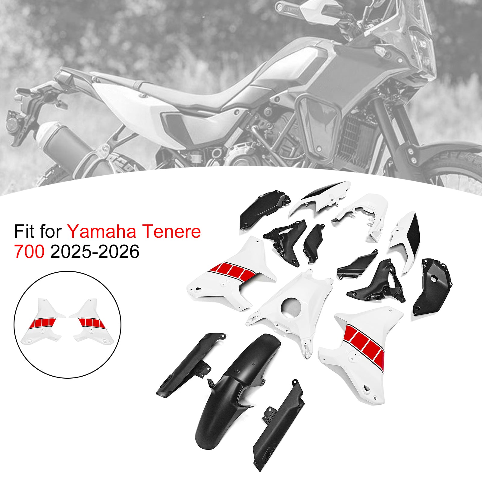 Amotopart 2025-2026 Yamaha Tenere 700 T700S Fairing Kit Collection