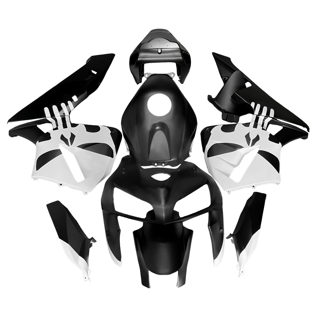 Amotopart 2005-2006 Honda CBR600RR F5 Black White Fairing Kit